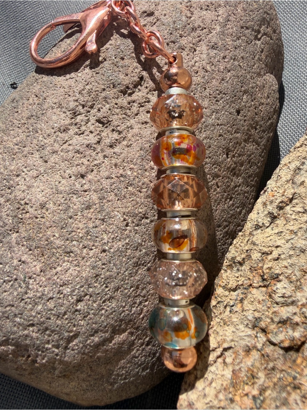 Handmaid [desert skies] Beaded Charm Keychain/ Purse Clip